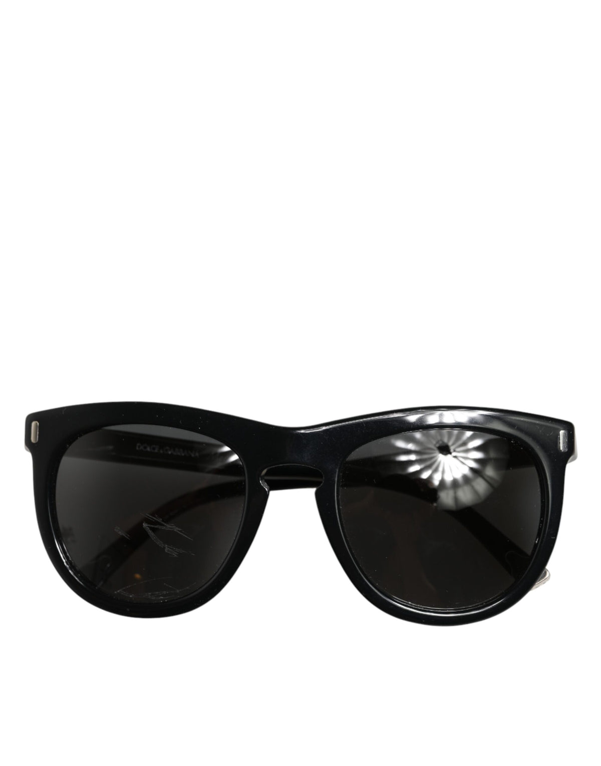 Dolce & Gabbana DG4281 Black Round Frame Full Rim Eyewear Sunglasses